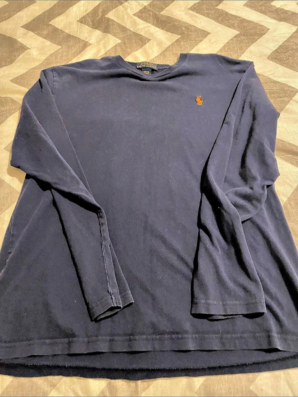 Polo Ralph Lauren Long Sleeve Tee in Blue Size Large